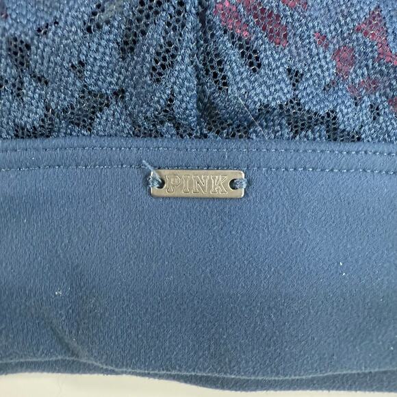 PINK Victoria's Secret Set 2 Women's Medium 34C Black Blue Bralette Push Up Bras - Picture 6 of 10